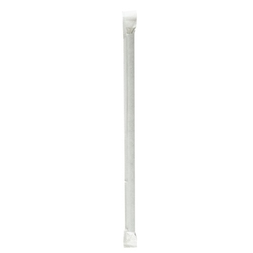 Straws/Stems/Sticks | Boardwalk BWKPPRSTRWBLIW 7.75 in. Wrapped Jumbo Paper Straws - Black (1280/Carton) image number 0