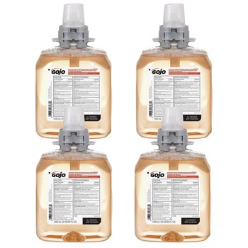 GOJO Industries 5162-04 1250 mL Refill Luxury Foam Antibacterial Handwash - Fresh Fruit (4/Carton)
