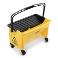 Buckets & Wringers | Rubbermaid Commercial HYGEN FGQ90088YEL HYGEN Press Wring Bucket for Microfiber Flat Mops (Yellow) image number 1