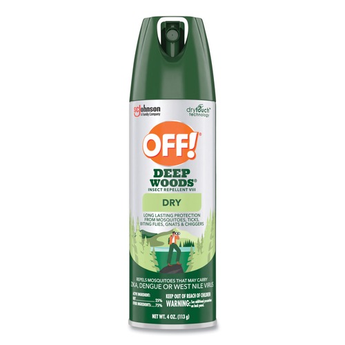 Insect Repellents | OFF! 616304 Deep Woods 4 oz. Aerosol Spray Dry Insect Repellent - Neutral Scent (12/Carton) image number 0