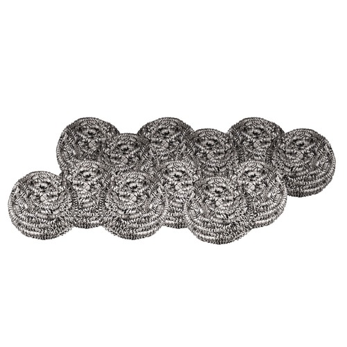 Grill Scrubbers | Boardwalk 83LGI Stainless Steel Scrubber - Medium, Steel Gray (72/Carton) image number 0