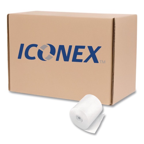 Perforated Roll & Hand Towels | PM Company 05210 3.13 in. x 119 ft. Direct Thermal Printing Thermal Paper Rolls - White (50/Carton) image number 0