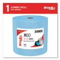 Perforated Roll & Hand Towels | WypAll 34965 12.2 in. x 13.4 in. General Clean Jumbo Roll X60 Cloths - Blue (1100/Roll) image number 1