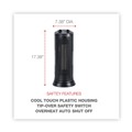 Facility Heaters | Alera ALEHECT17 7.37 in. x 7.37 in. x 17.37 in. 1,500 Watts Mini Tower Ceramic Heater - Black image number 3