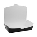Food Containers & Lids | Pactiv Corp. NOB02B 55 oz 9 in. x 4.85 in. x 2 in. EarthChoice OneBox Paper Box - Black (100/Carton) image number 1