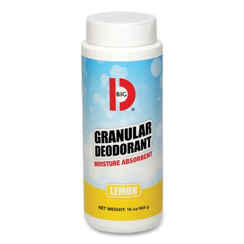  | Big D Industries 015000 16oz Shaker Can Granular Deodorant - Lemon (12/Carton)