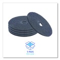 Floor Pads-Stripping | Boardwalk BWK4019HIP 19 in. Diameter High Performance Stripping Floor Pads - Black (5/Carton) image number 6