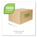 Disposable Knives | Eco-Products EP-S011-W Plantware 6 in. Knife Compostable Cutlery - White (1000/Carton) image number 1
