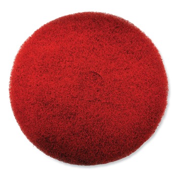 SC Johnson 311181 EZ CARE 20 in. Heavy-Duty Scrub Pad - Red/Gray (5/Carton)