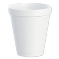Cups | Dart 8J8 8 oz. Foam Drink Cups - White (25/bag, 40 Bags/Carton) image number 3