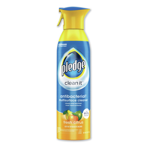 All Purpose Cleaners & Degreasers | Pledge 307951EA 9.7 oz Aerosol Spray Multi Surface Antibacterial Everyday Cleaner image number 0
