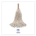 Mops | Boardwalk BWK132C #32 White Cotton Head 54 in. Natural Wood Handle Handle/Deck Mop (6/Pack) image number 4