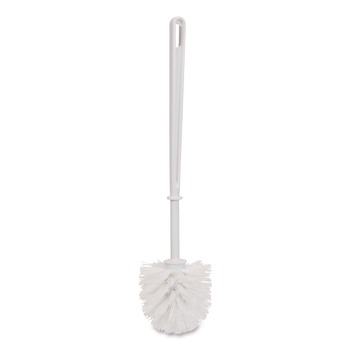 TOILET BRUSHES | Boardwalk 96301-BWK Spiral Bowl Brush, 13-in Handle, White