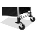 Carts | Rubbermaid Commercial 1881750 9.96 cu ft. 24.1 in. x 35.7 in. x 34 in. Collapsible X-Cart - Black/Silver image number 3