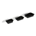 Food Containers & Lids | GEN FCPP-BC-24RECT 7.48 in. x 5.03 in. x 2.48 in. 24 oz. Plastic Microwavable Food Container with Lid - Rectangular Black/Clear (150/Carton) image number 4