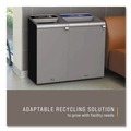 Indoor Waste Receptacles | Rubbermaid Commercial 1961629 33 Gallon Configure 1 Stream Mixed Recycling Waste Receptacle - Gray image number 4