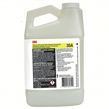 3M 35A Clean and Shine Daily Floor Enhancer Concentrate Fragrance Free 32 oz Bottle 4/Carton