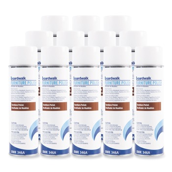 FURNITURE CLEANERS | Boardwalk 1041283 19 oz. Aerosol Spray Furniture Polish - Lemon (12/Carton)