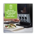 Cutlery Dispensers | Dixie DUSSTDSP3 SmartStock 13.16 x 16.07 x 31.03 Forks/Knives/Spoons Tri-Tower Dispenser - Black/Gray (1/Carton) image number 9