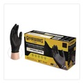 Janitorial Disposable & Single Use Gloves | Ammex GWBEN42100 6 mil Powder-Free Nitrile Exam Gloves - Small, Black (1000/Carton) image number 1