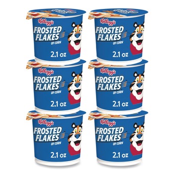BREAKROOM | Kellogg's KEE12468 Frosted Flakes 2.1 oz. Single-Serve Breakfast Cereal Cups (6/Box)