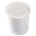 Food Containers & Lids | Chinet 89112 16 oz. - 32 oz. Plastic High Heat Vented Lid - White (50/Bag, 10/Bags Carton) image number 1