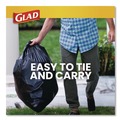 Drawstring & Kitchen Bags | Glad 00079 30 in. x 33 in. 30 gal. 0.81 mil Large Quick-Tie Trash Bags Tie-Flap - Black (10/Box 12 Boxes/Carton) image number 5