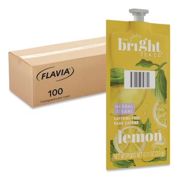 TEA | FLAVIA 48022 0.11 oz. Pouch The Bright Tea Co. Freshpack - Lemon (100/Carton)