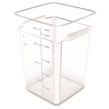 Food Storage Containers & Lids | Carlisle 1195607 11.13 in. x 11.13 in. x 15.72 in. 22 qt. Squares Polycarbonate Food Storage Container - Clear image number 0