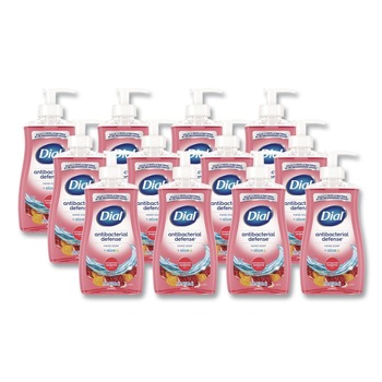 Dial 17000 20943 11 oz. Antibacterial Liquid Hand Soap - Pomegranate Tangerine Scent (12/Carton)