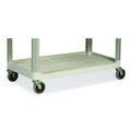 Carts | Rubbermaid Commercial FG409100OWHT 40.63 in. x 20 in. x 37.81 in. 300 lbs. Capacity 3 Shelves Plastic Xtra Utility Cart with Open Sides - Off-White image number 3