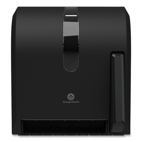 Towel Dispensers | Georgia Pacific Professional 54338A 13 in. x 10 in. x 14.4 in. Hygienic Push-Paddle Roll Towel Dispenser - Black image number 0