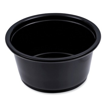 Boardwalk BWKPRTN2BL 2 oz. Polypropylene Souffle/Portion Cups - Black (2500/Carton)