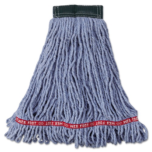 Mop Heads | Rubbermaid Commercial FGA25206BL00 Web Foot Shrinkless Cotton/Synthetic Medium Wet Mop Head (6/Carton) image number 0