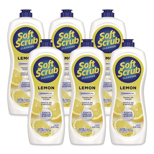 All Purpose Cleaners & Degreasers | Soft Scrub 23400 15020 36 oz. Bottle All Purpose Cleanser - Lemon Scent (6/Carton) image number 0