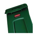 Indoor Waste Receptacles | Rubbermaid Commercial FG354007GRN 23 Gallon Slim Jim Recycling Container with Venting Channels - Green image number 3