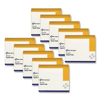 GAUZE | First Aid Only AN206-10 3 in. x 3 in. Sterile Gauze Pads (40/Pack)