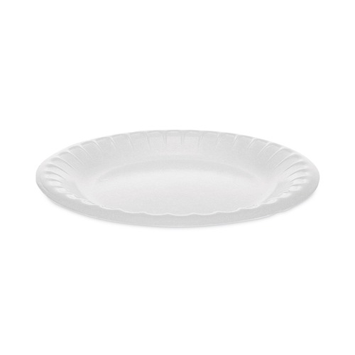 Plates | Pactiv Corp. 0TK100060000 6 in. Placesetter Deluxe Laminated Foam Dinnerware Plate - White (1000/Carton) image number 0