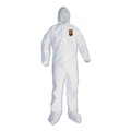 Safety Apparel | Ansell 27239 A30 Hood and Boots Splash/Particle Protection Coverall - 6X-Large/White (21/Carton) image number 0