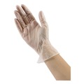 Janitorial Disposable & Single Use Gloves | Boardwalk BWK361MBX 3.6 mil 9.5 in. Long Powder-Free Exam Vinyl Gloves - Medium, Clear (100/Box) image number 8