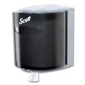 Towel Dispensers | Scott 09989 10.3 in. x 9.3 in. x 11.9 in. Roll Control Center Pull Towel Dispenser - Smoke/Gray image number 1