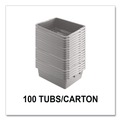 Perforated Roll & Hand Towels | Rubbermaid Commercial FG335192GRAY 17.3 in. x 7 in. x 21.5 in. Bus/Utility Box - Gray (1-Pallet) image number 3
