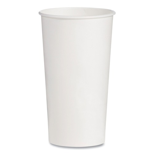 Perforated Roll & Hand Towels | SOLO RNP21P-2050 21 oz. Double-Sided Poly (DSP) Paper Cold Cups - White (1000/Carton) image number 0
