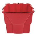 Buckets & Wringers | Rubbermaid Commercial 2064907 WaveBrake 2.0 18 Quart Plastic Dirty Water Bucket - Red image number 2