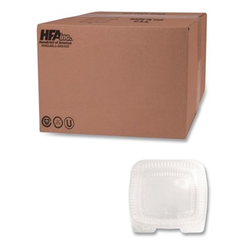 Handi-Foil 6010S-200 8.63 in. x 3 in. x 9 in. 60 oz. Handi-Lock Plastic Food Container - Clear (200/Carton)