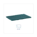 Scouring Pads & Sticks | Boardwalk 86LGI 6 in. x 9 in. Heavy-Duty Scour Pad - Green (15/Carton) image number 7