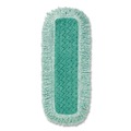 Mop Heads | Rubbermaid Commercial FGQ41800GR00 18 in. Microfiber Dust Pad with Fringe - Green (6/Carton) image number 1