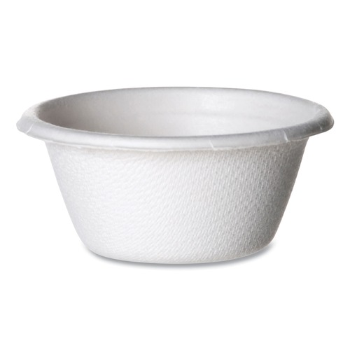 Cups | Eco-Products EP-SPC2 2 oz Molded Fiber Sugarcane Portion Cups - White (2500/Carton) image number 0