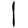 Disposable Knives | Boardwalk BWKKNIFEBLPP Mediumweight Polypropylene Plastic Knife Cutlery - Black (1000/Carton) image number 1
