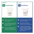 Cups | Eco-Products EP-CR9 1000/Carton 9 oz. BlueStripe 25% Recycled Content Cold Cups - Clear/Blue image number 10